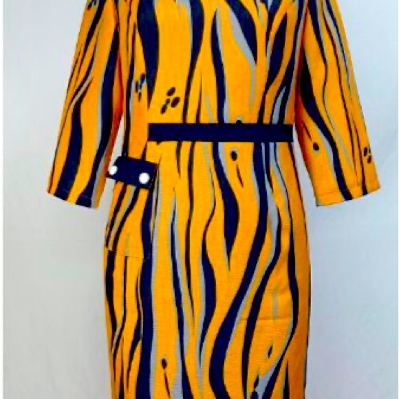 Yellow office dress - Picture 1 of 2